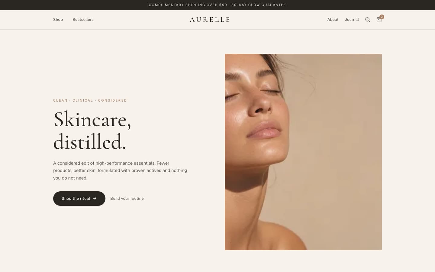 Aurelle theme preview
